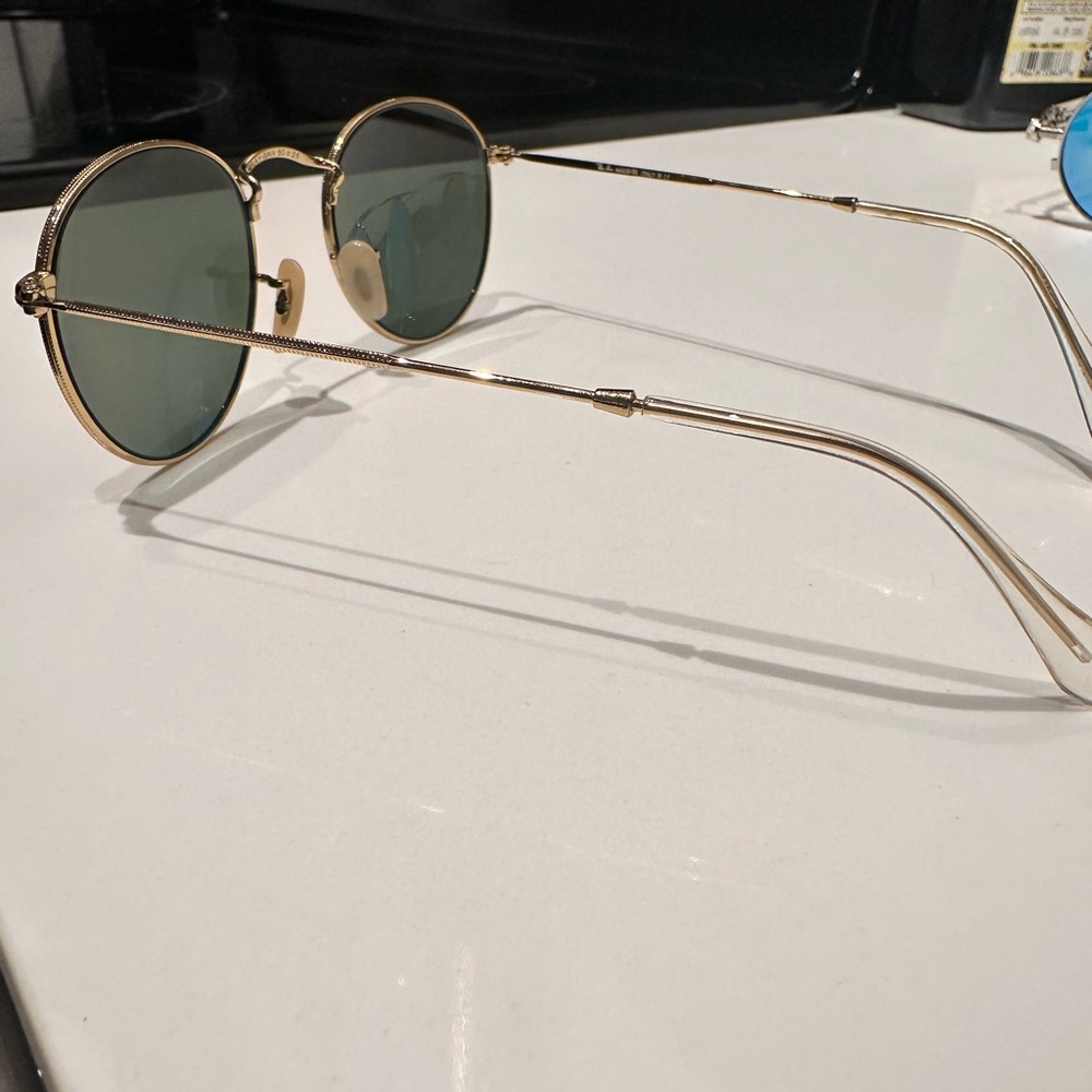 Ray-Ban Gold Frame with Green Lenses Sunglasses